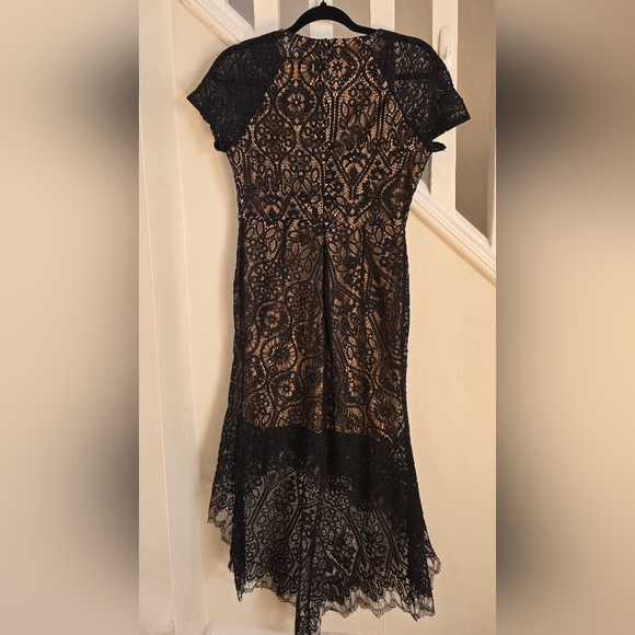 Chic Black Lace Dress - Picture 2 of 5
